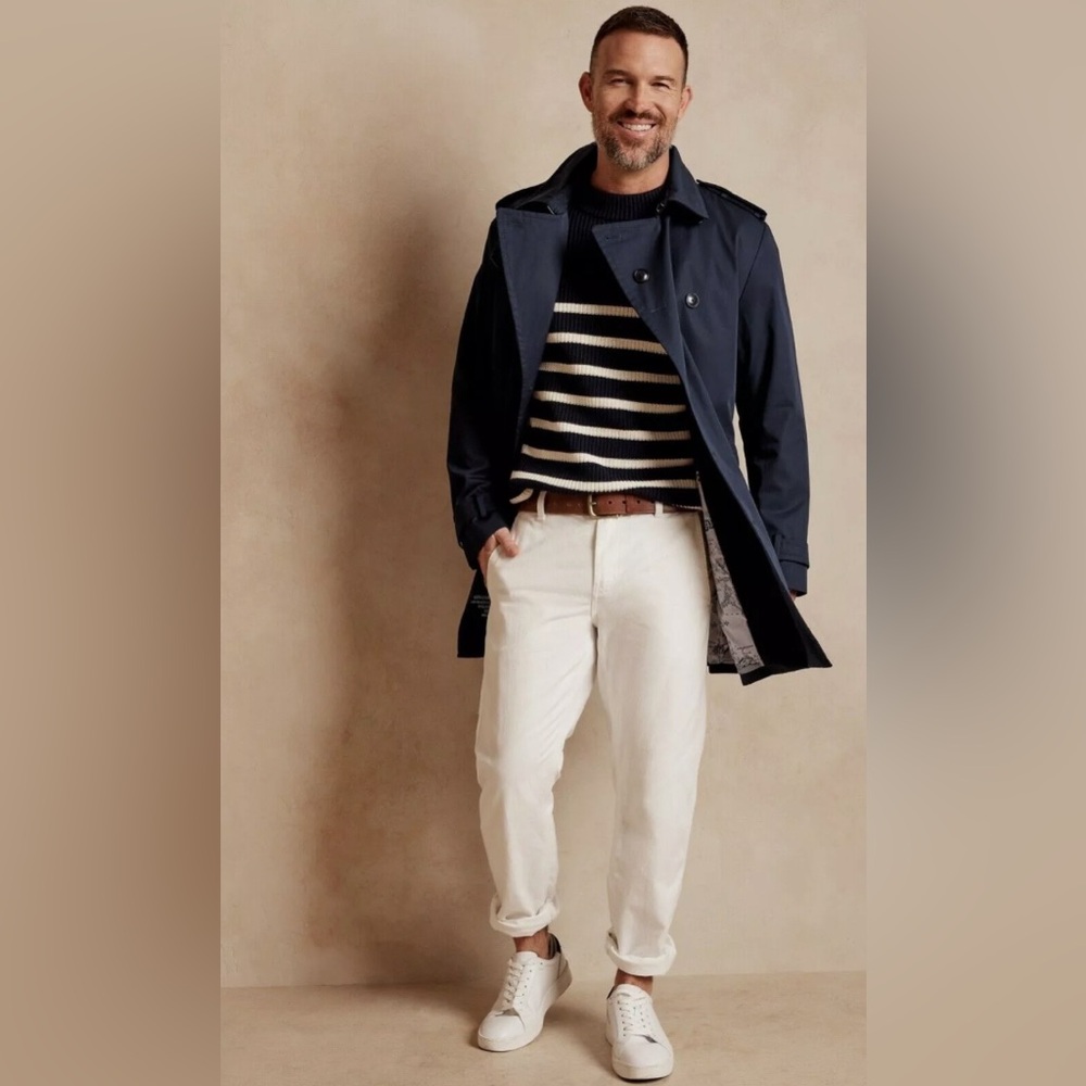 Men’s Medium Banana Republic Navy Coat |D120